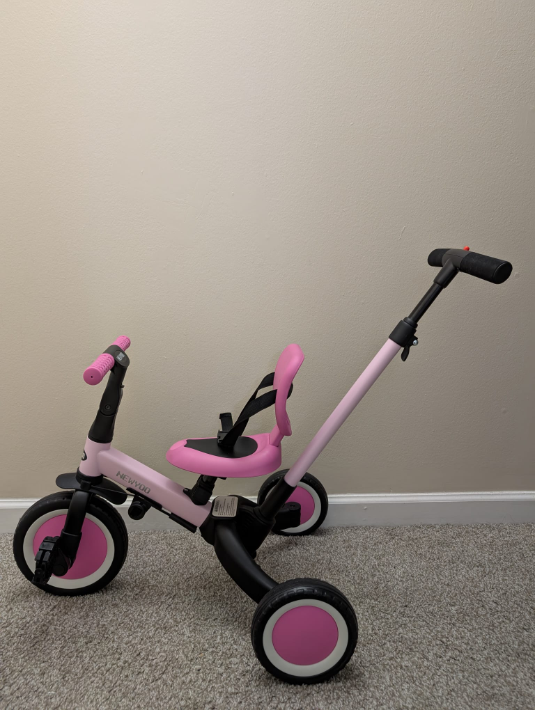 NEWYOO 3-in-1 Baby Tricycle Pink Balance Bike - photo 2