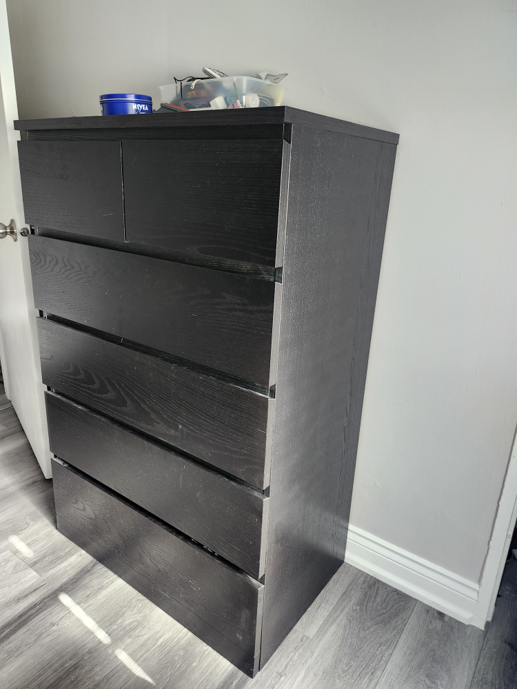 IKEA MALM 6-Drawer Chest - Black/Brown - photo 2