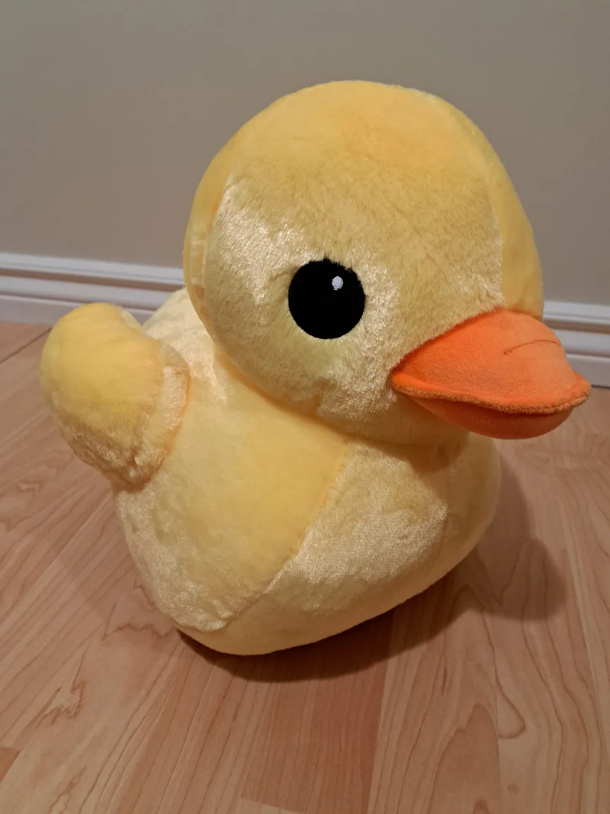Large Yellow Duck Plush Toy H13"x12"x12" image indicator(2)