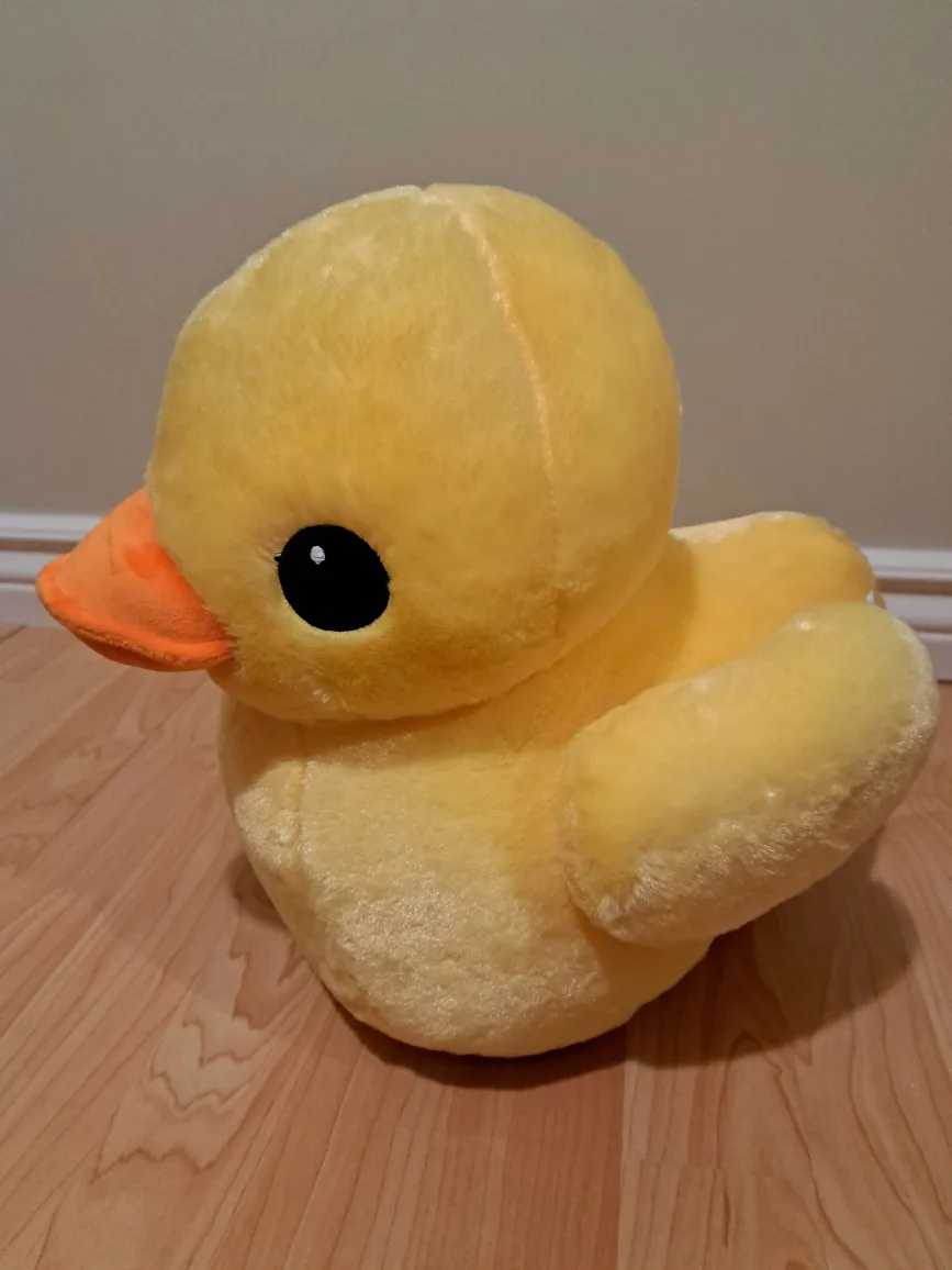 Large Yellow Duck Plush Toy H13"x12"x12" image indicator(3)