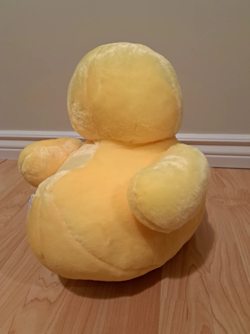 Large Yellow Duck Plush Toy H13"x12"x12" image indicator(4)