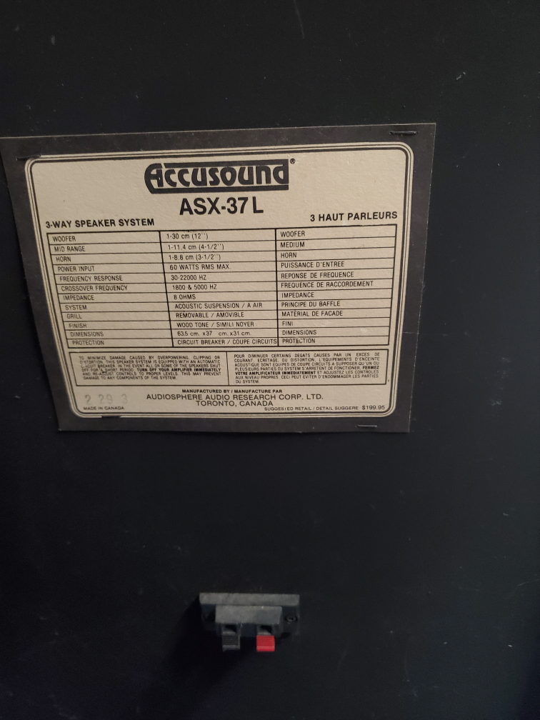 Accusound ASX-37L Speakers - photo 5