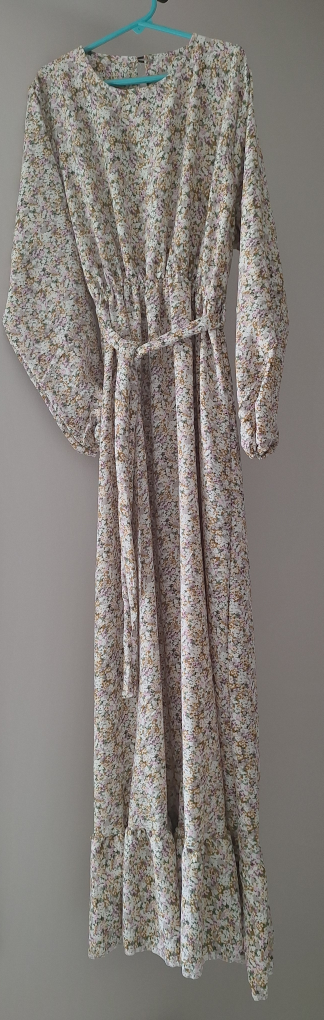 Floral Maxi Dress with Belt - photo 3