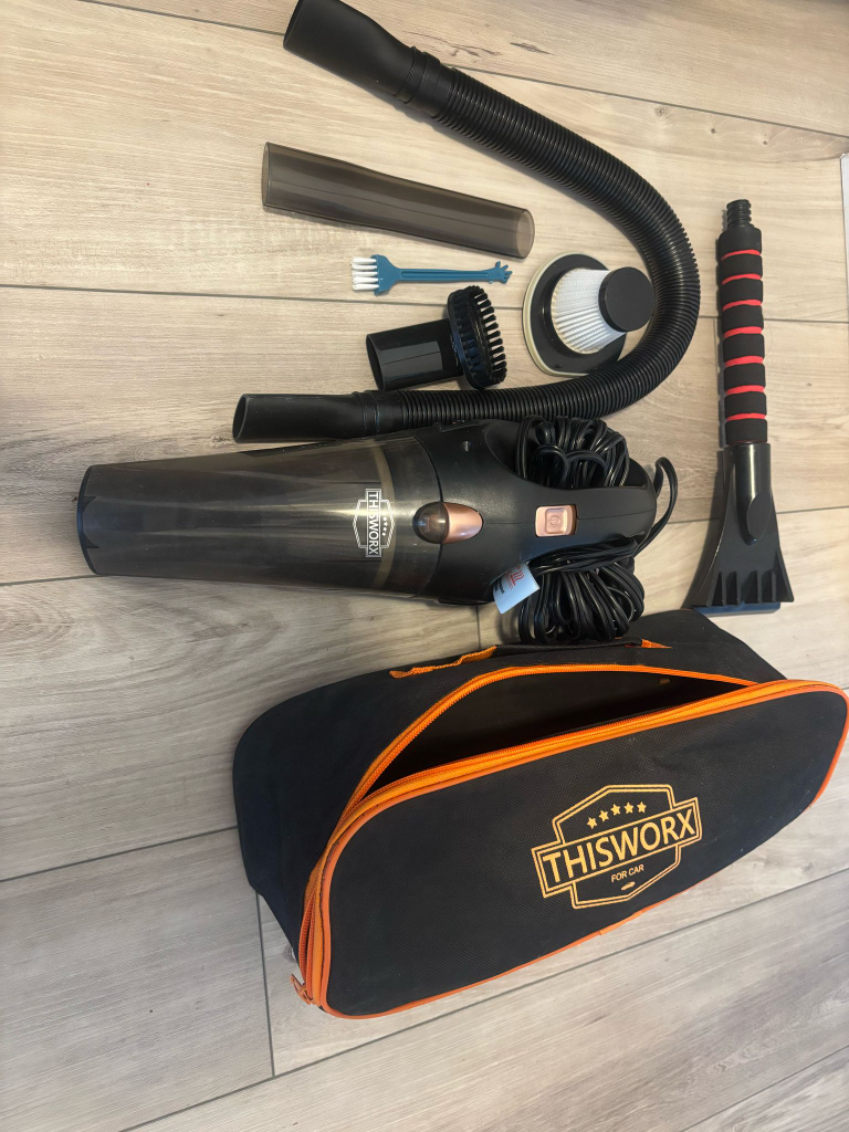 Thisworx Handheld Car Vacuum Cleaner with Attachments
