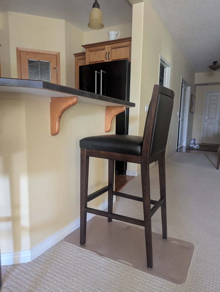 Black Vinyl Bar Stools