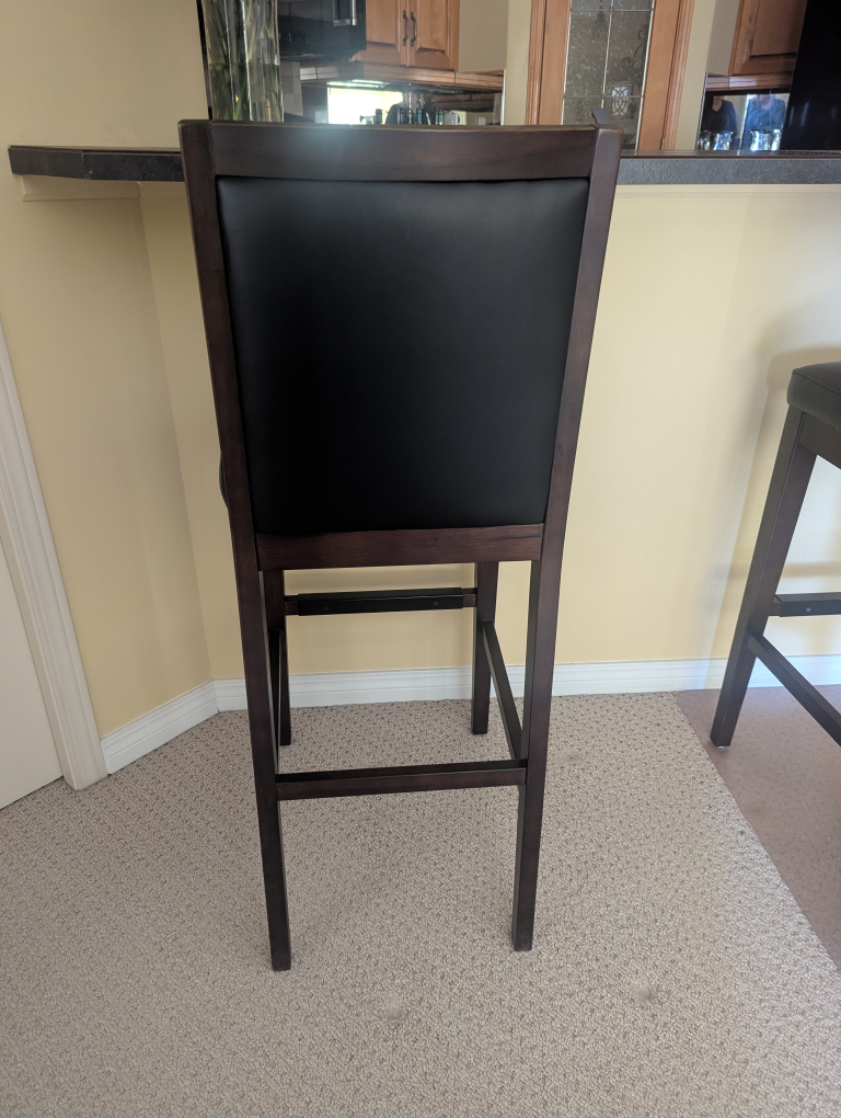 Black Vinyl Bar Stools - photo 3