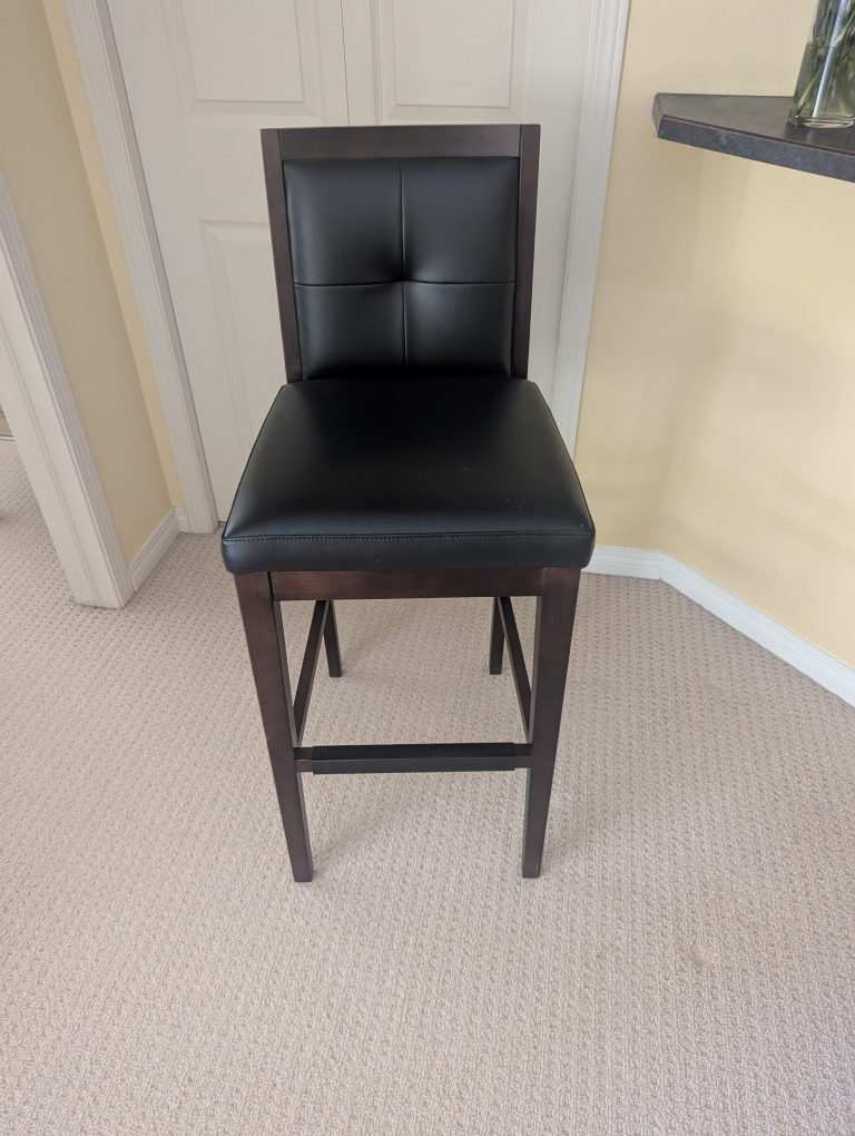 Black Vinyl Bar Stools - photo 4