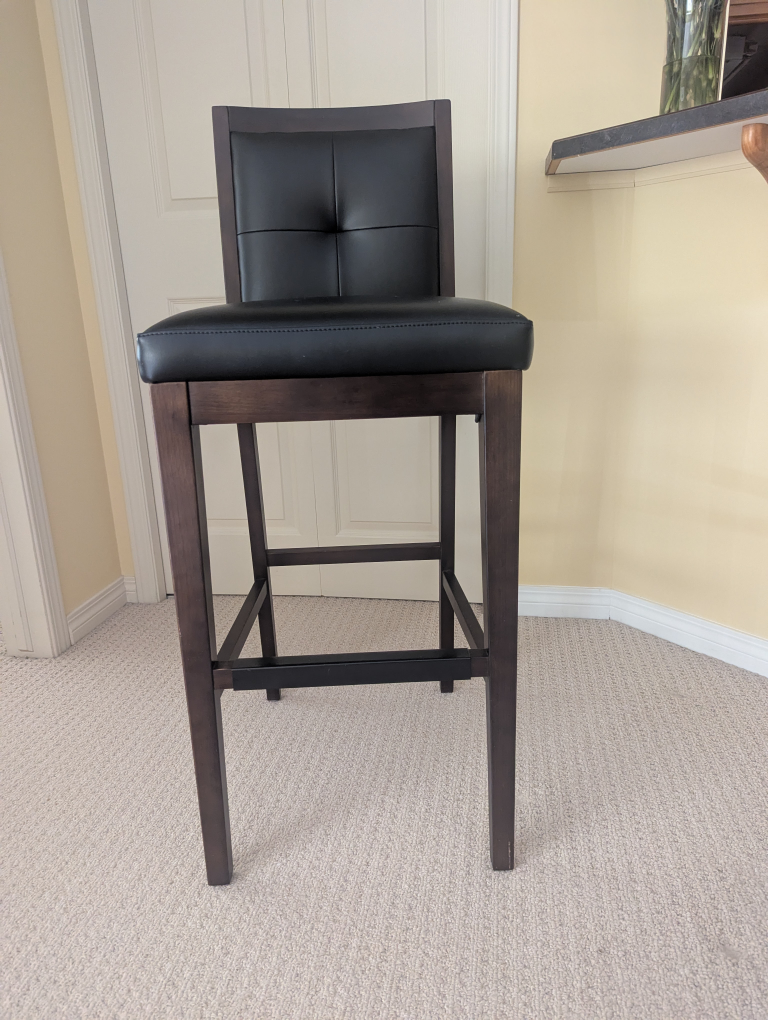Black Vinyl Bar Stools - photo 5