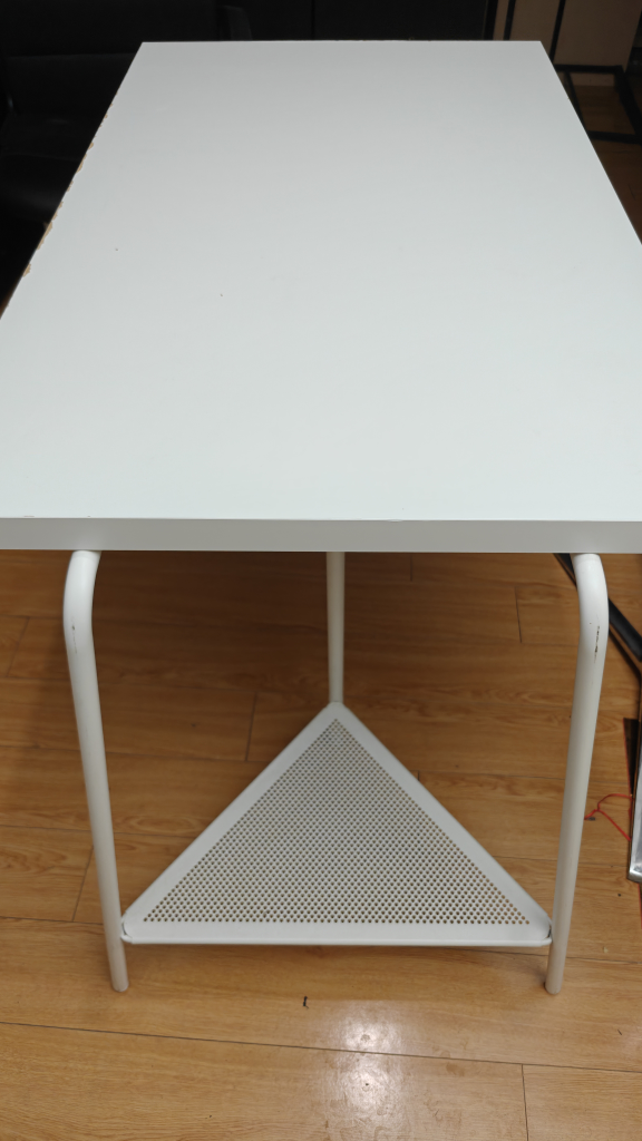 White Desk with Triangle Shelf - photo 2