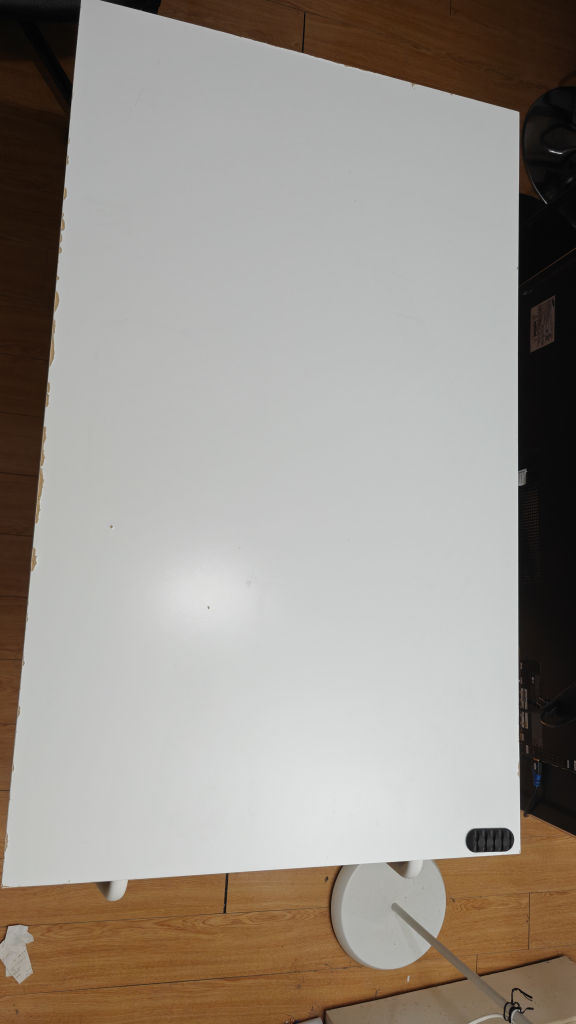 White Desk with Triangle Shelf - photo 3