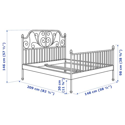 IKEA LEIRVIK Queen Size Metal Bed Frame - photo 3