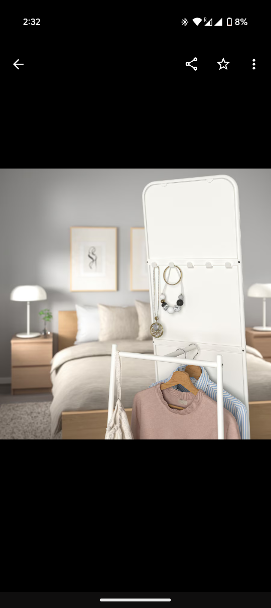 IKEA Full-Length Mirror with Clothes Rack - photo 2