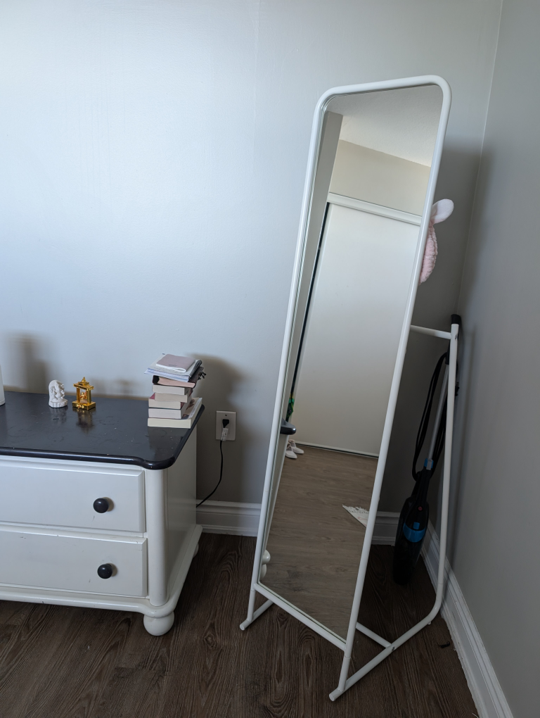 IKEA Full-Length Mirror with Clothes Rack - photo 3