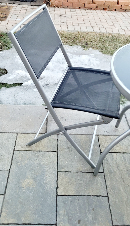 3-Piece Patio Set: Table and Two Folding Chairs - photo 5