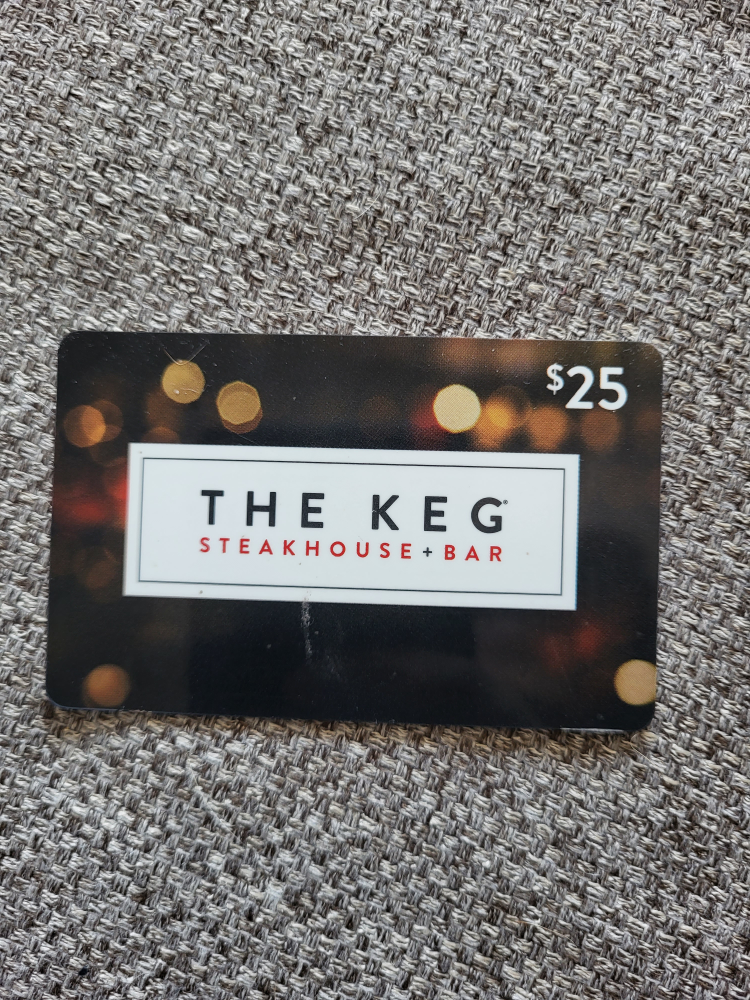 The Keg $25 gift card
