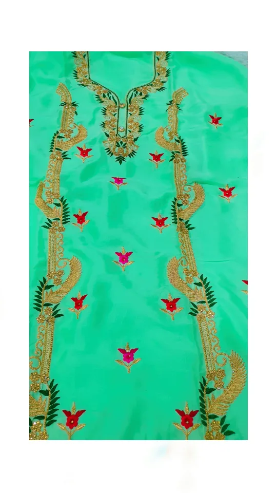 Beautiful Mint Green Embroidered Salwar Kameez Suit image indicator(2)