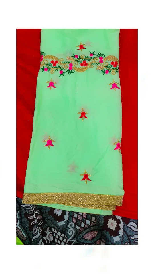 Beautiful Mint Green Embroidered Salwar Kameez Suit image indicator(5)