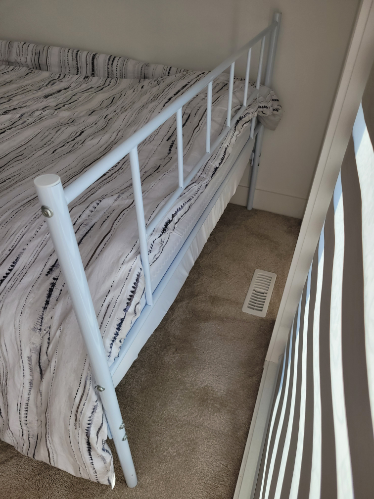 New White Metal Queen Bed Frame - photo 2