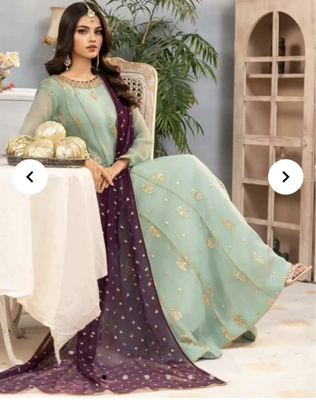 Pretty Chiffon Fancy Frock- 3pc