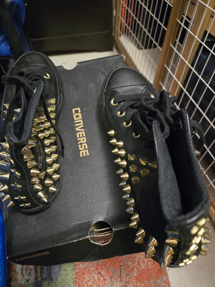 Converse Black Sneaker with Studs