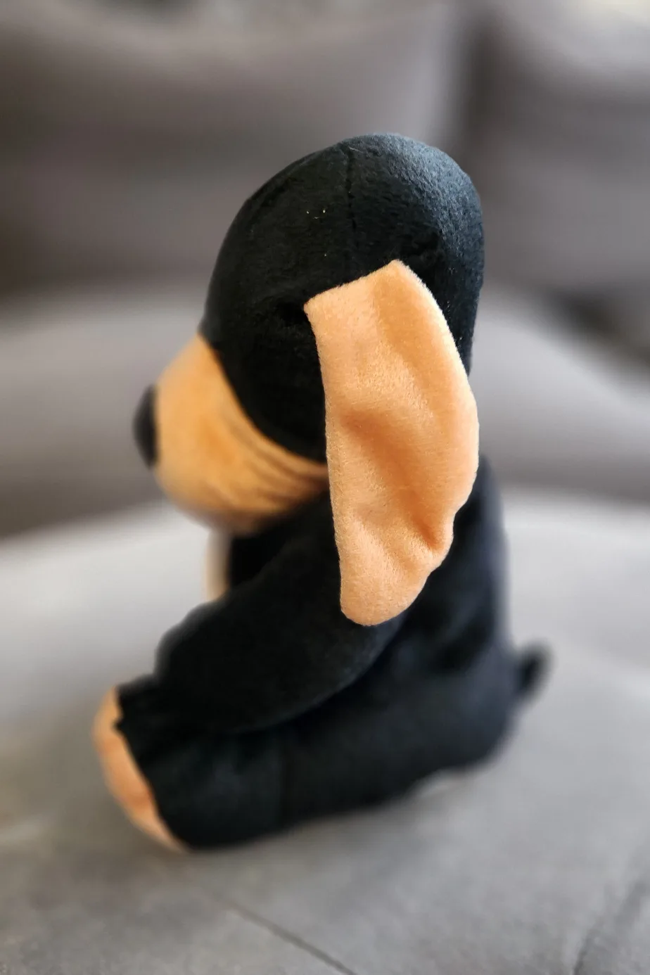 Adorable Black Plush Puppy Dog Toy image indicator(2)