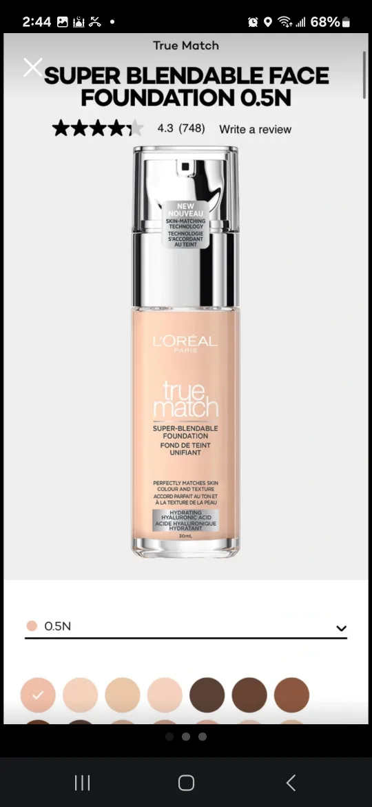 L'Oréal Paris True Match Super Blendable Foundation thumbnail