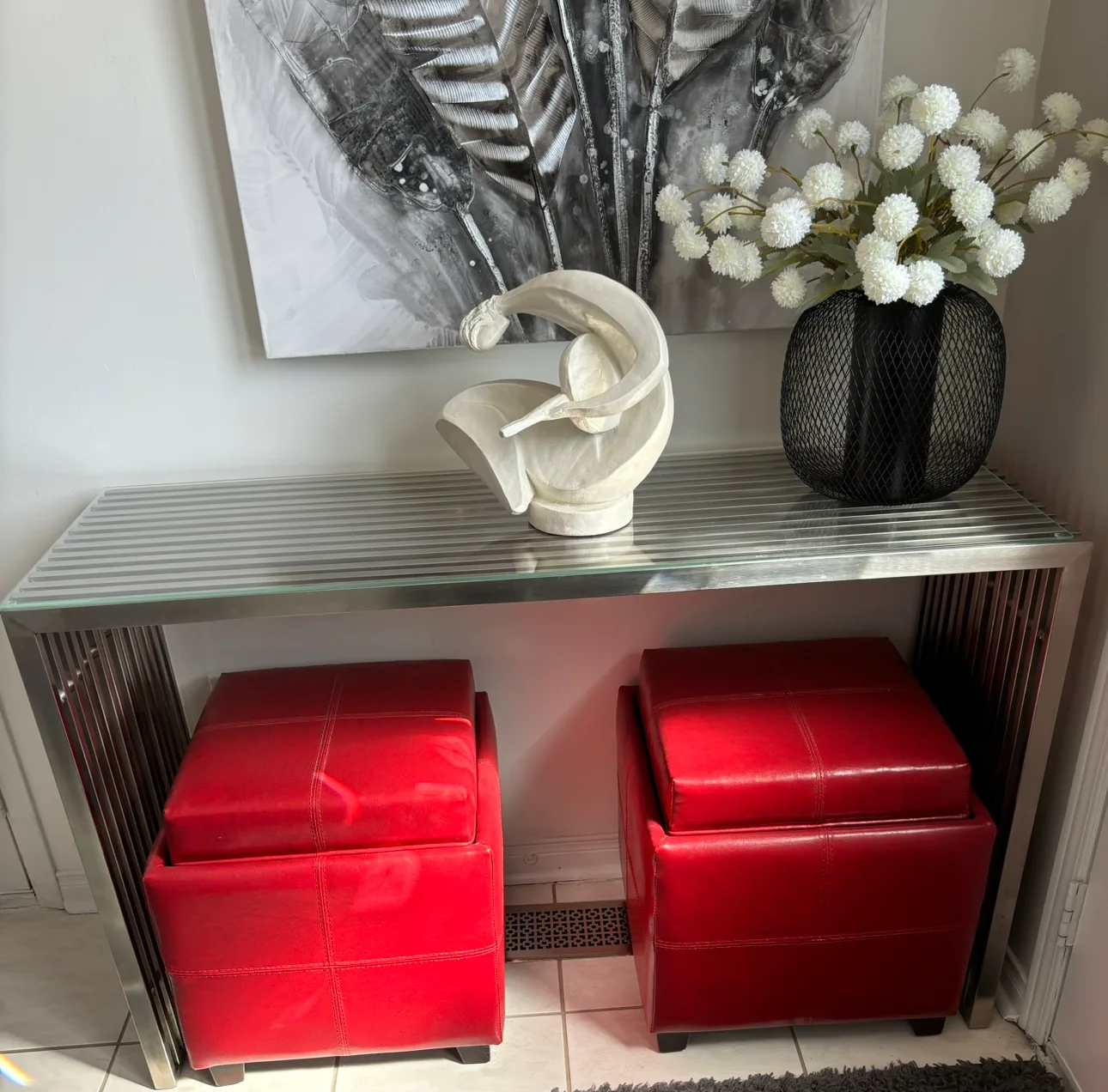 Stainless sofa table or entry table image indicator(2)