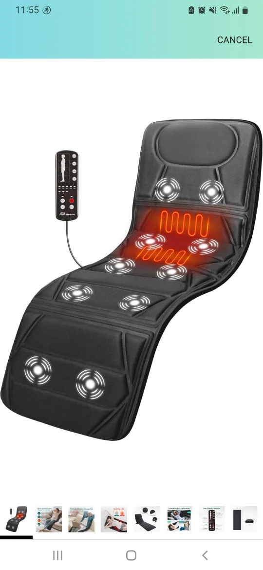 Snailax Shiatsu Massage Mat with Heat thumbnail