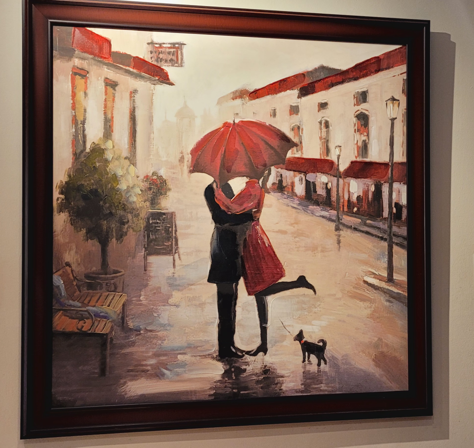 Framed Romantic Couple canvas painting - photo 2