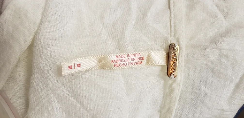 💜 Free People Women's White Lace Crop Top Size M NWT image indicator(5)