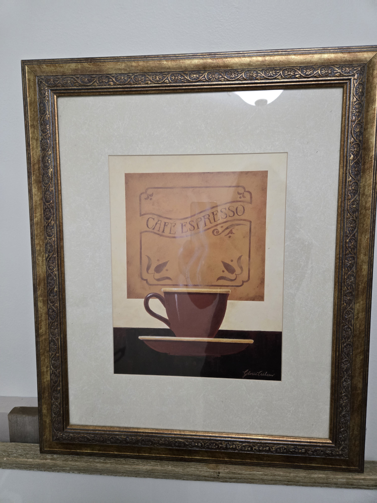Framed Gloria Ericksen Cafe Espresso Print