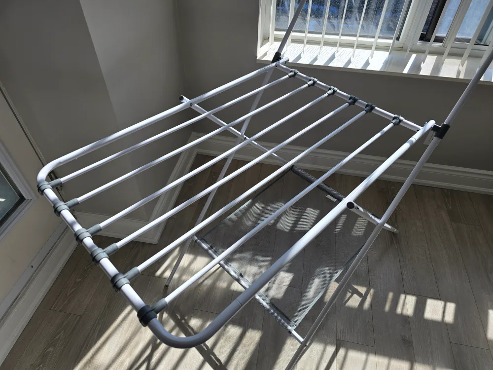 Foldable Clothes Drying Rack with Shelf image indicator(3)