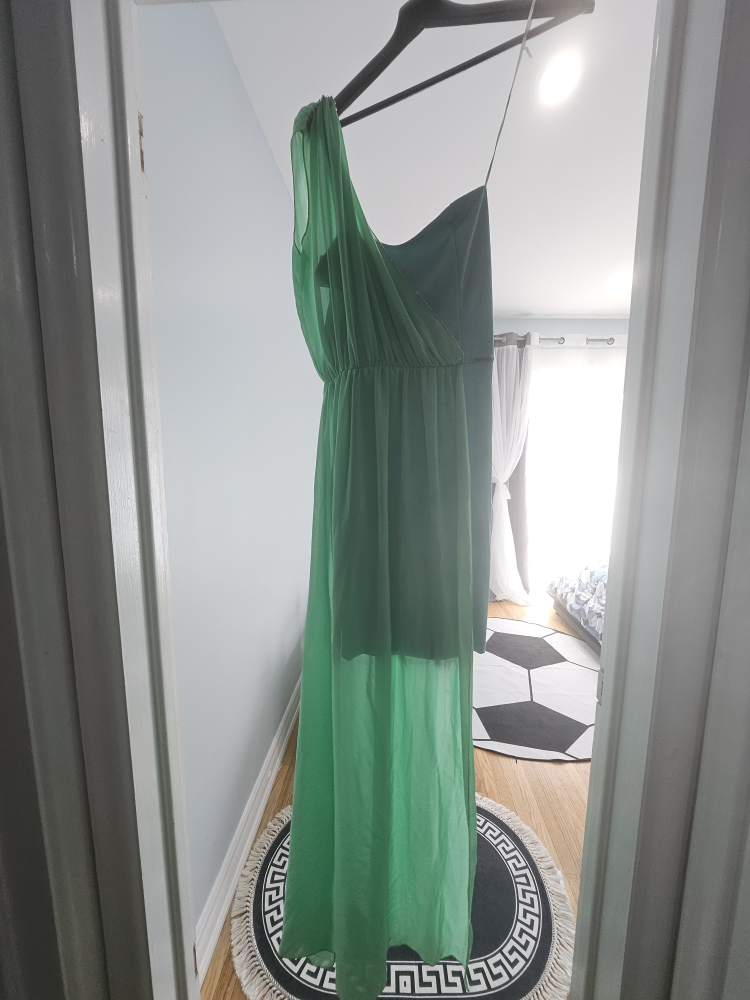 Mint Green Coocu One Shoulder Maxi Dress Size M