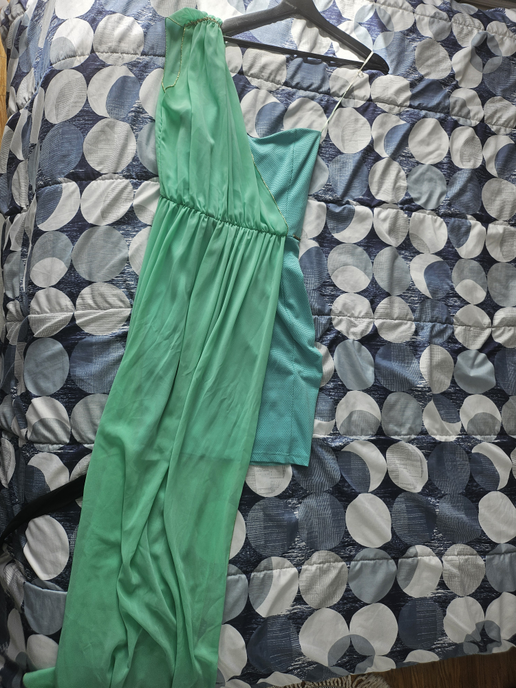 Mint Green Coocu One Shoulder Maxi Dress Size M - photo 2