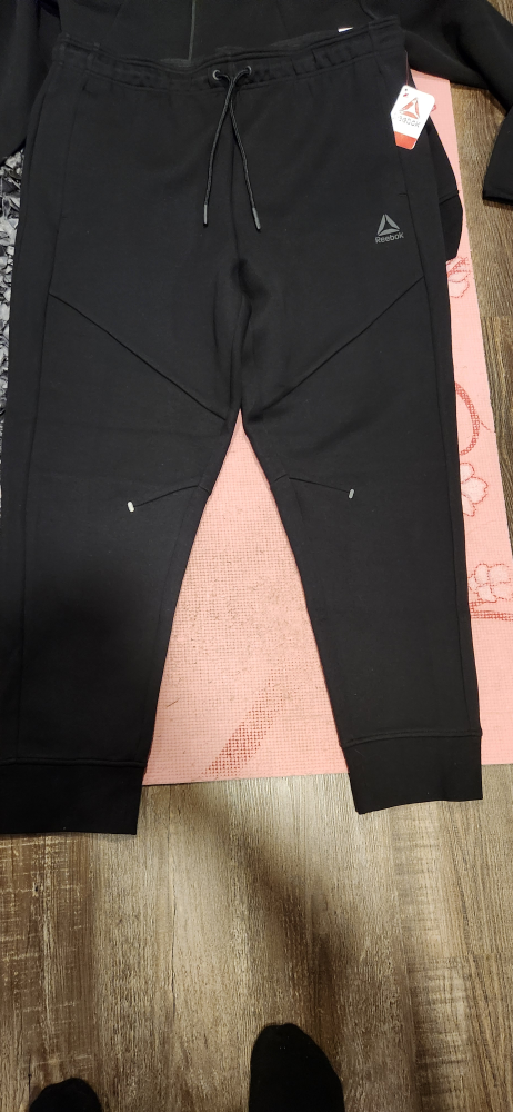 New Reebok Men's 2XL Black Fleece Joggers and Hoodie Set - photo 4