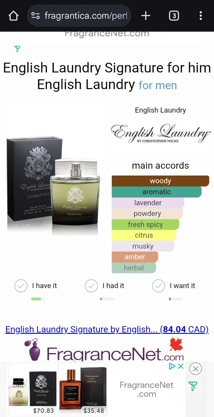 English Laundry Signature Cologne EDT image indicator(2)