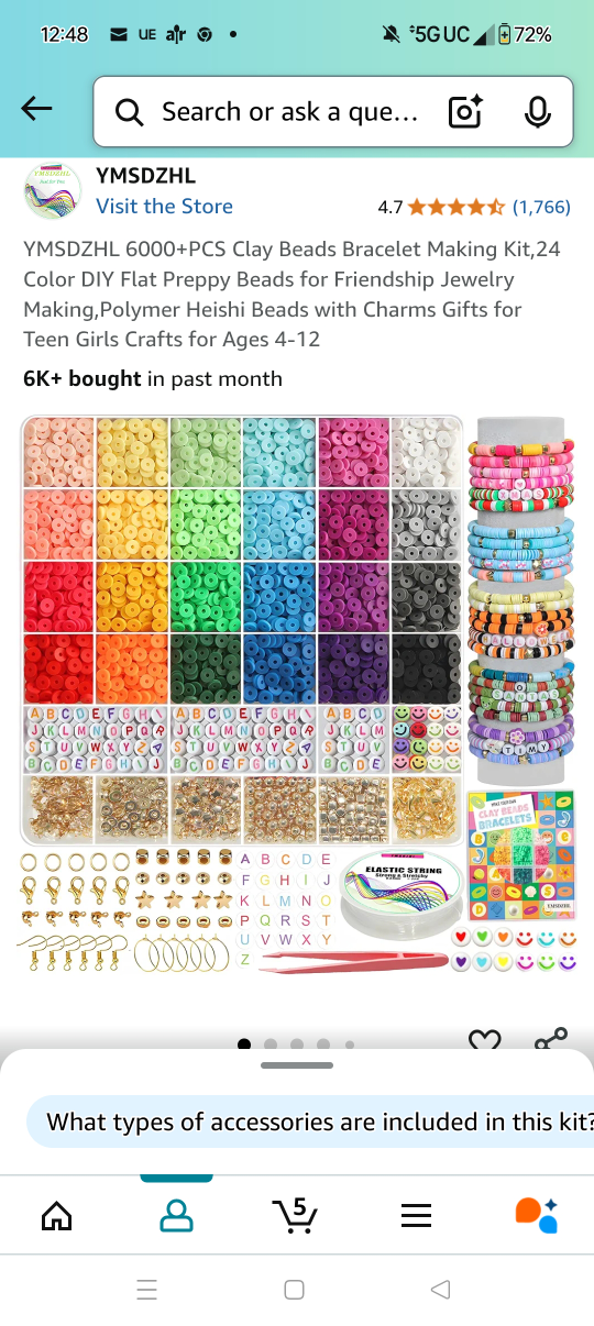6000+ Clay Beads Bracelet Making Kit