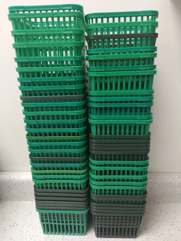 Pint Fruit /Strawberry Basket Containers Strong Green Plastic 65 image indicator(2)