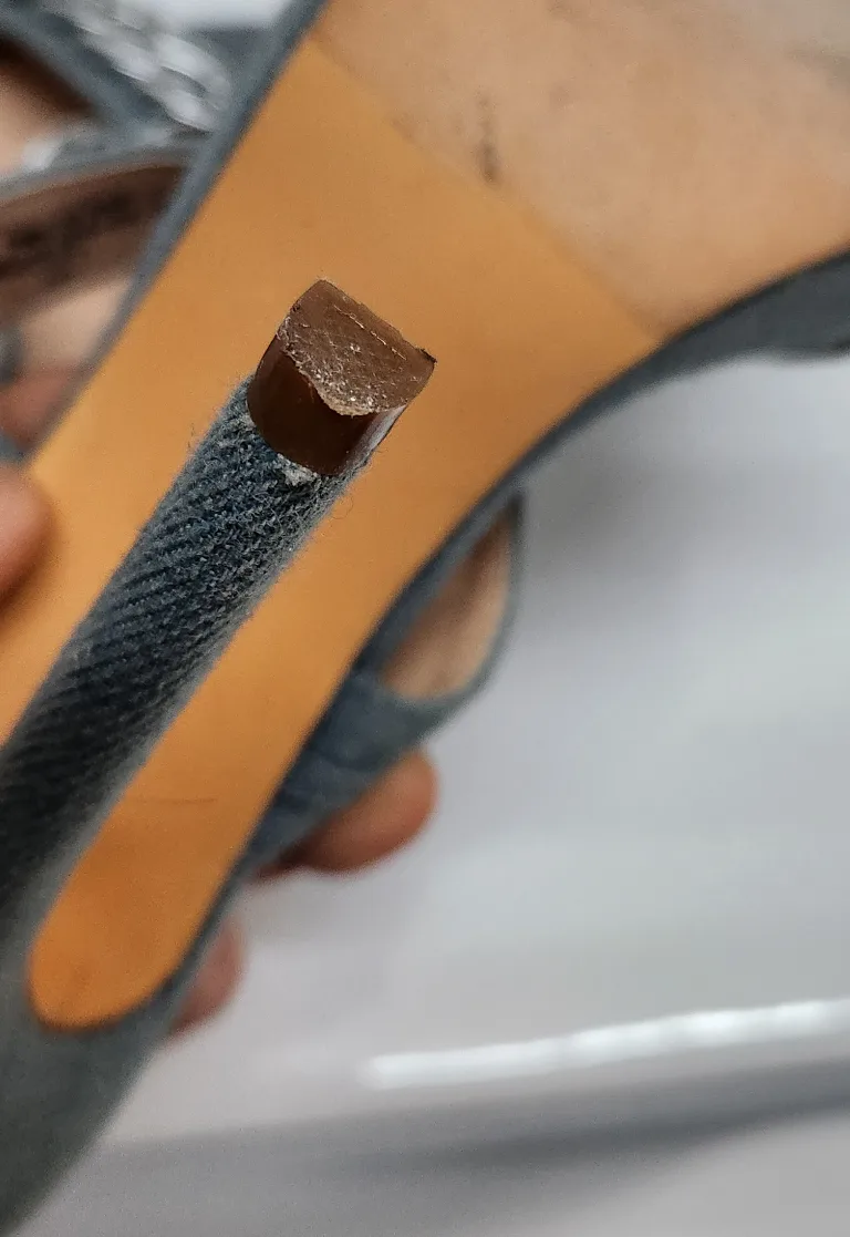 Liliana Denim Chain Detail Heels - Size 9 image indicator(4)