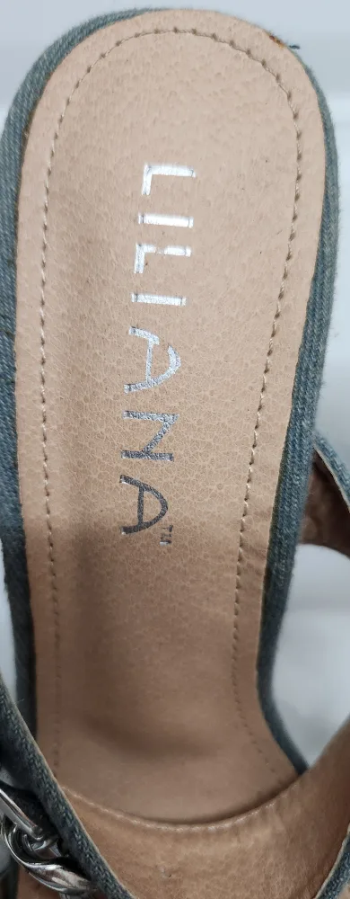 Liliana Denim Chain Detail Heels - Size 9 image indicator(5)