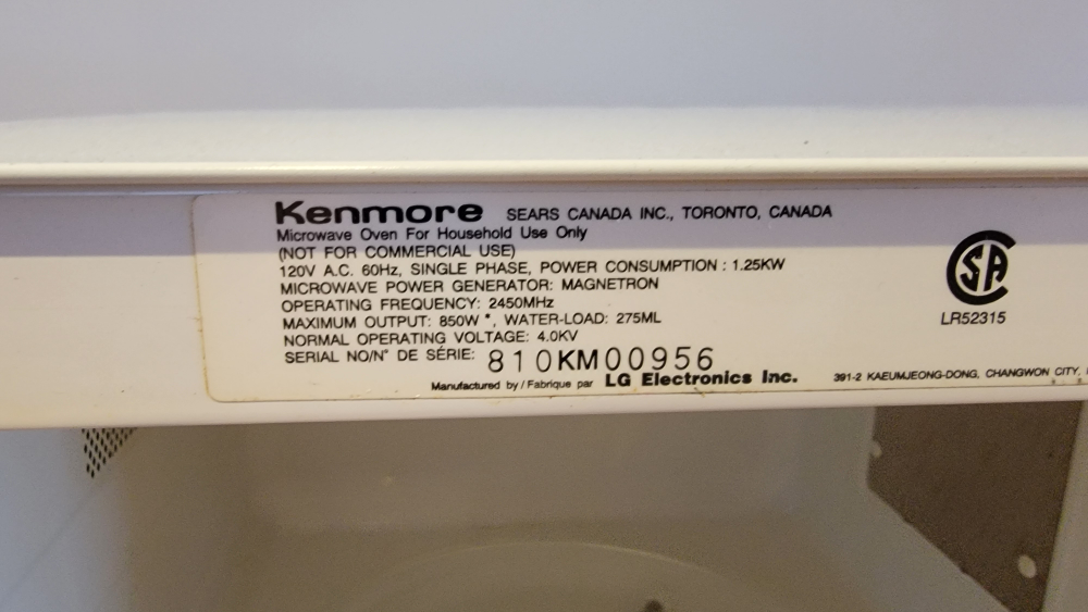 Kenmore Microwave - photo 3
