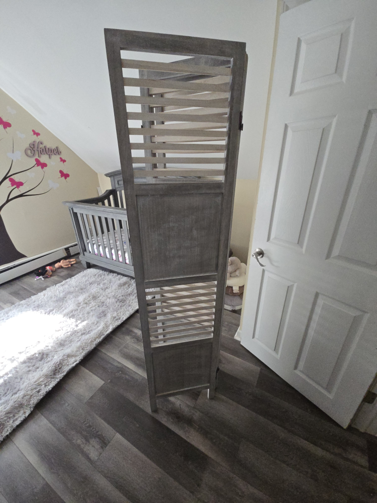 Gray Wooden Room Divider - photo 3