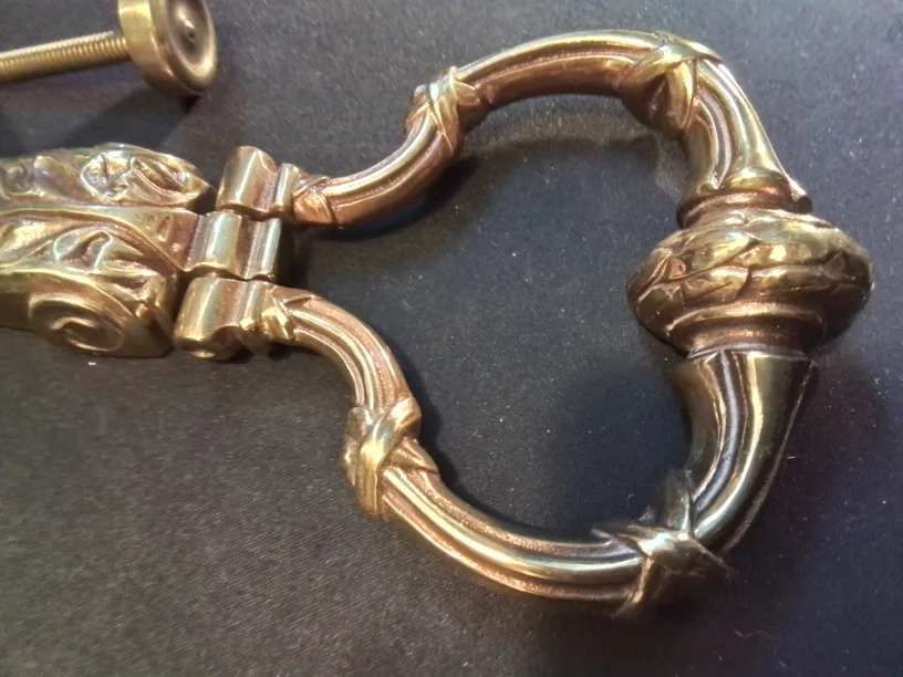 Antique Brass Door Knocker with Knob C. 1875 image indicator(3)