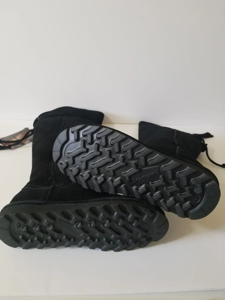 Bearpaw Women's Black Suede Tall Boots image indicator(5)