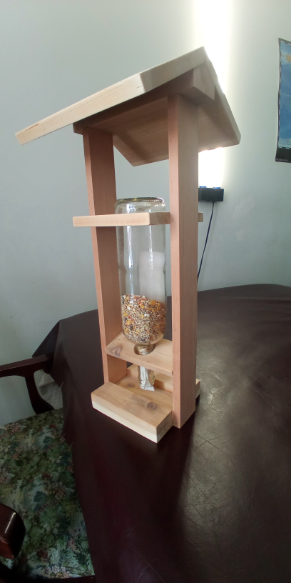 Upcycled Wine Bottle Bird Feeder - photo 4