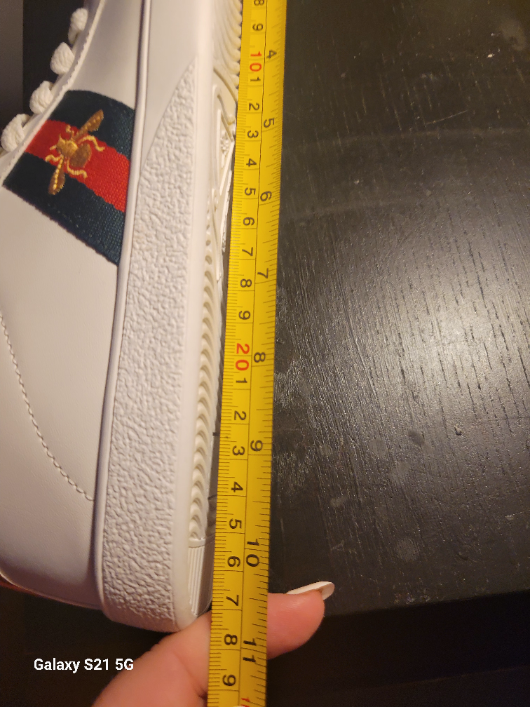 Women's White Leather Sneakers with Bee Detail - photo 4