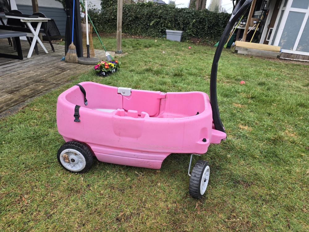 Pink kids wagon