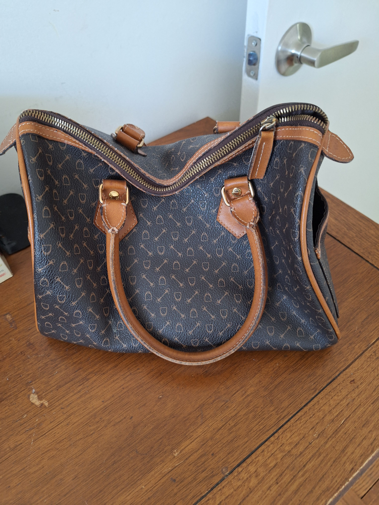 Vintage Brown and Tan Handbag