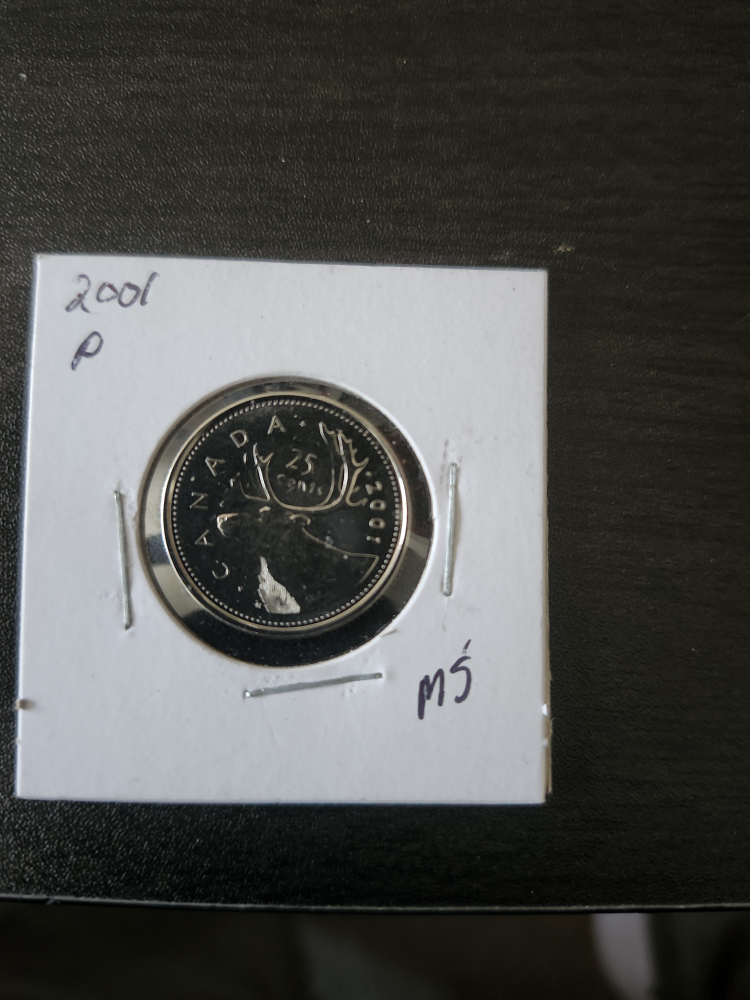 2001 Canadian 25-Cent Coin