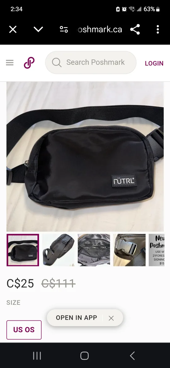 FUTRL Black Fanny Pack Waist Bag image indicator(4)